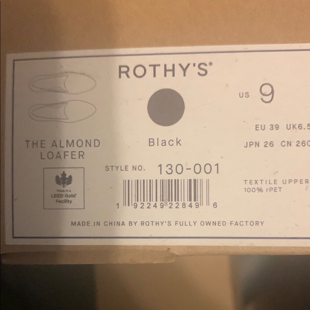 Rothy's Black Almond Loafers